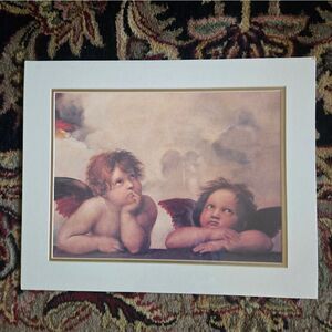 Cherub Angel Art Print Raphael Sistine Madonna NWT 16 X 20